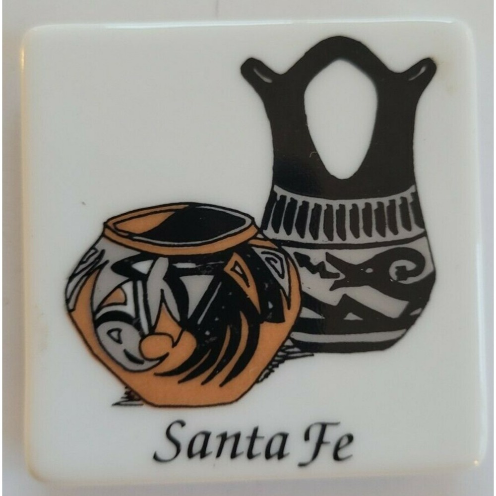 Vintage Santa Fe New Mexico Pottery Vase and Wedding Vase Refrigerator Magnet